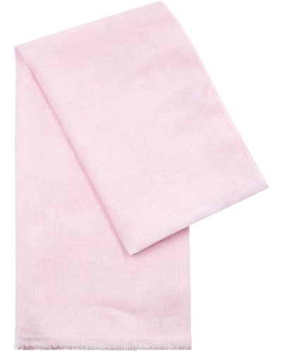 Denis Colomb Samba Solid Linen Scarf - Pink