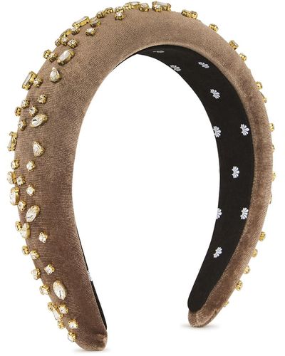 Lele Sadoughi Mixed Shape Padded Headband - Brown