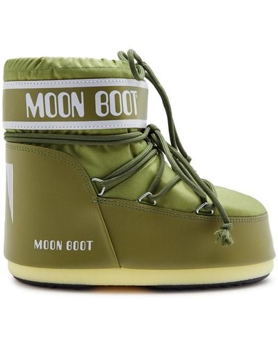 Moon Boot Icon Padded Nylon Snow Boots - Green
