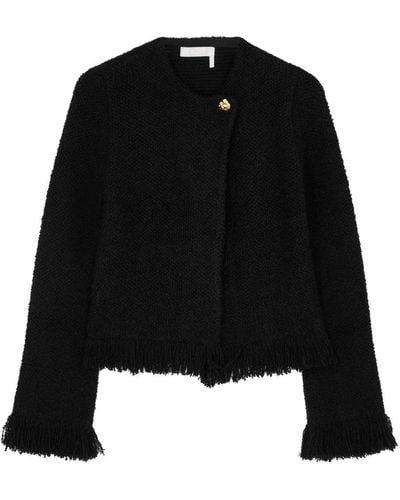 Chloé Bouclé Wool-blend Jacket - Black