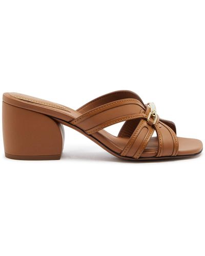 Zimmermann Prisma 65 Leather Mules - Brown