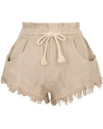 Isabel Marant Talapiz Silk Shorts - Natural