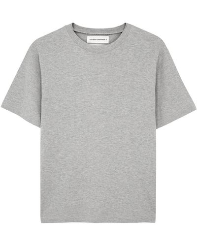 Extreme Cashmere N°268 Cuba Cotton And Cashmere-blend T-shirt - Grey