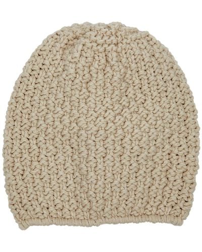 Inverni Chunky-knit Cashmere Beanie - Natural