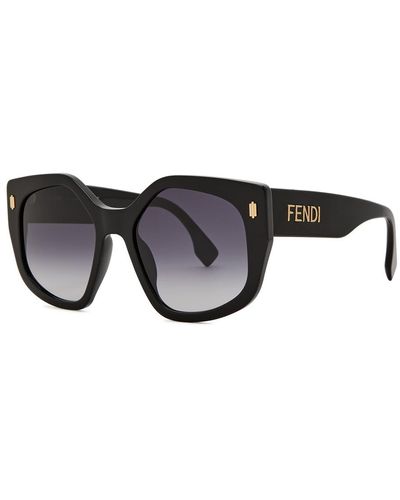 Fendi Bold Oversized Sunglasses - Black