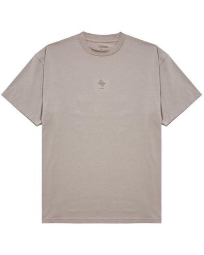 Represent 247 Logo-Print Stretch-Jersey T-Shirt - Grey