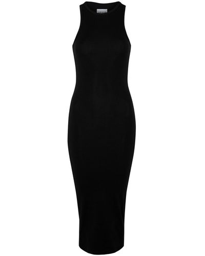 AEXAE Cotton Midi Tank Dress - Black
