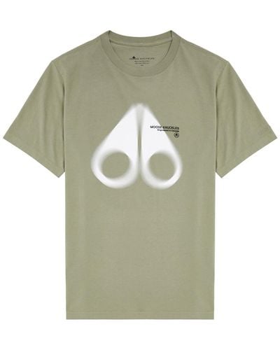 Moose Knuckles Maurice Logo-print Cotton T-shirt - Green