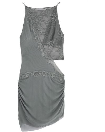 Bec & Bridge Amoras Lace And Tulle Mini Dress - Grey