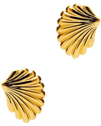 Daphine Thea 18kt -plated Shell Earrings - Metallic