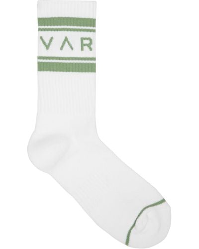 Varley Astley Logo-Intarsia Jersey Socks - White