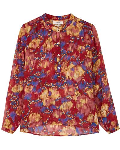Isabel Marant Maria Printed Cotton Blouse - Red