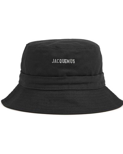 Jacquemus Le Bob Gadjo Canvas Bucket Hat, Bucket Hat, , Canvas - Black