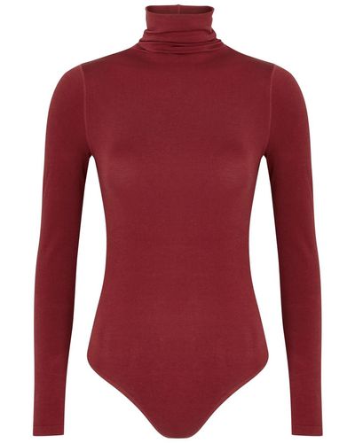Wolford Colorado Cotton-blend Bodysuit - Red