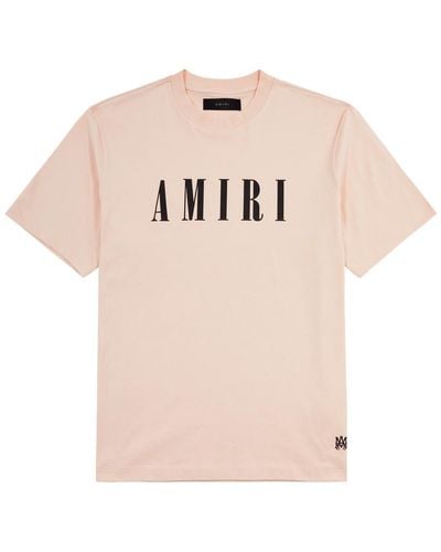 Amiri Logo Cotton T-shirt - Pink