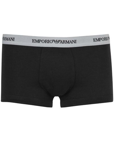 Emporio Armani Stretch-Cotton Boxer Briefs - Black