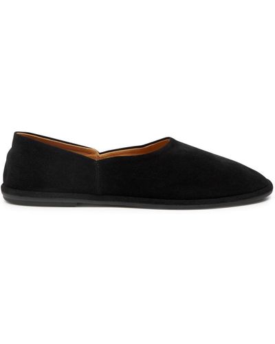 The Row Canal Suede Flats - Black