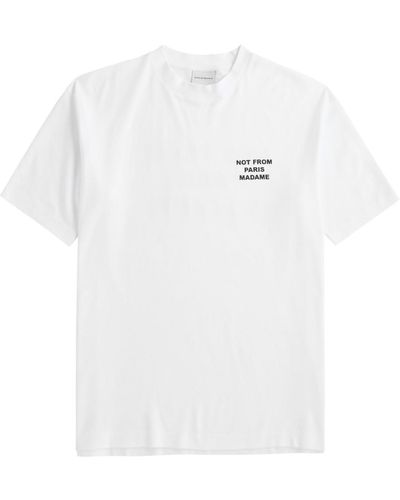 Drole de Monsieur Nfpm Embroidered Cotton T-Shirt - White
