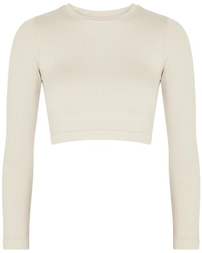 Prism Equilibrium Stretch-jersey Top - Natural