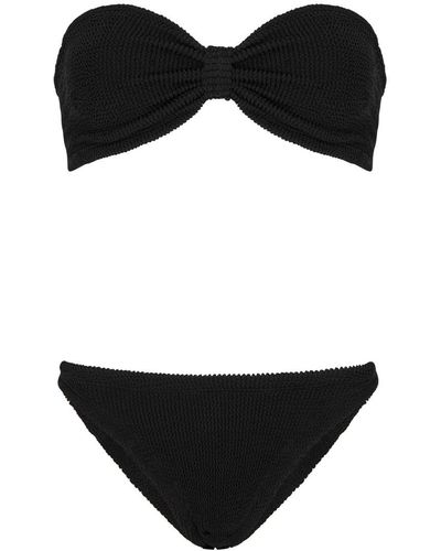 Hunza G Jean Seersucker Bikini - Black