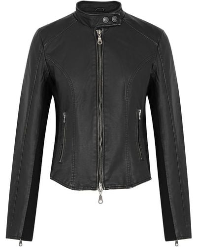 Free People Max Faux Leather Jacket - Black