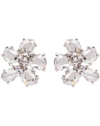 Kate Spade Paradise Flower Crystal-Embellished Stud Earrings - White