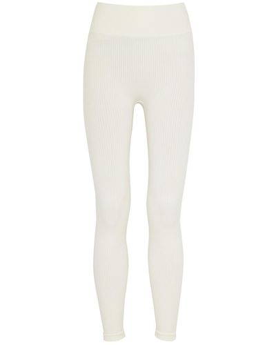 Prism Blithe Ribbed Stretch-jersey leggings - White