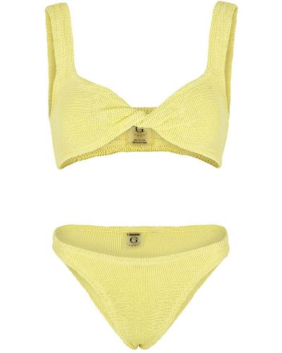 Hunza G Juno Seersucker Bikini - Yellow