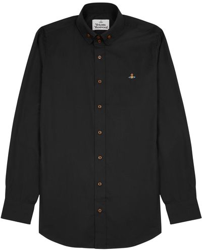 Vivienne Westwood Krall Logo-embroidered Cotton Shirt - Black