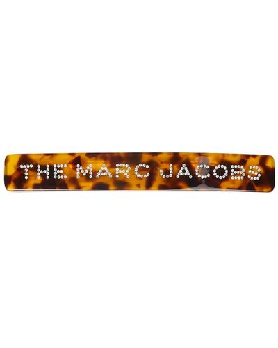 Marc Jacobs Crystal-Embellished Hair Clip - Brown