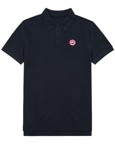 Canada Goose Beckley Logo Piqué Cotton Polo Shirt - Blue