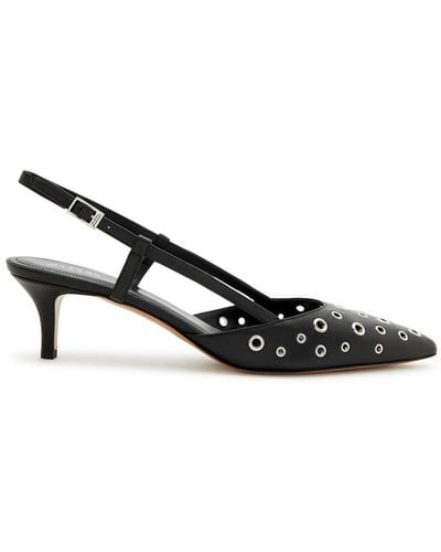 Isabel Marant Pilia 65 Leather Slingback Court Shoes - Black