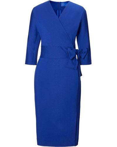 Winser London Diana Miracle Wrap Dress - Blue