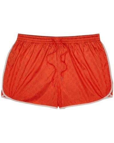 Gucci gg-monogrammed Shell Swim Shorts - Red