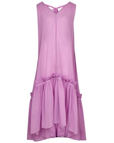 Devotion Ypapanti Cotton Maxi Dress - Purple