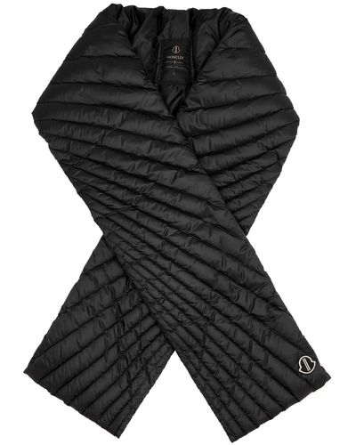 Rick Owens X Moncler Radiance Quilted Shell Scarf - Black