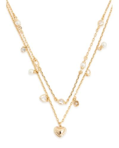 COACH Layered Embellished Chain Necklace - Metallic