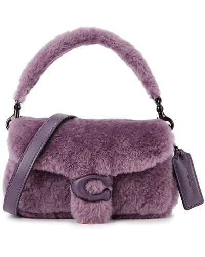 COACH Pillow Tabby 18 Shearling Cross-body Bag - Purple