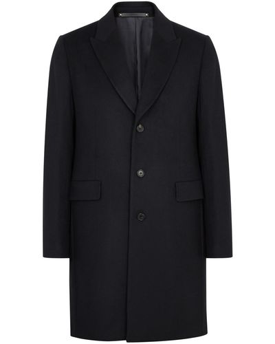 Paul Smith Wool And Cashmere-blend Coat - Black