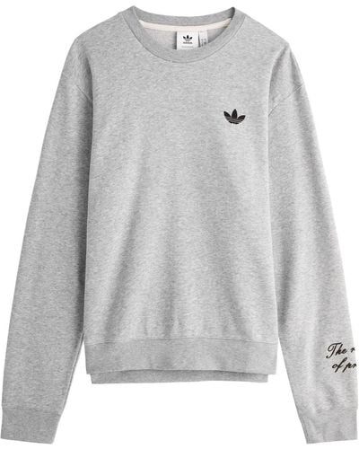 adidas Logo Jersey Sweatshirt - Grey