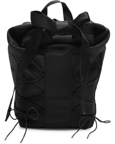 Simone Rocha Lace-Up Embellished Nylon Backpack - Black