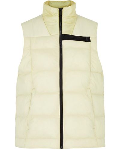 On Shoes On Challenger Quilted Shell Gilet - Natural