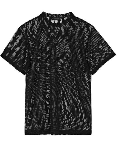 Mugler Star Tulle T-shirt - Black