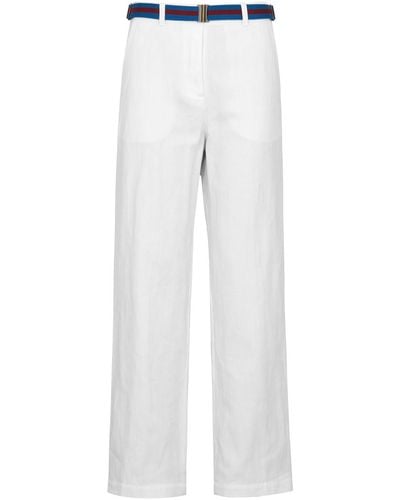 Dries Van Noten Pulian Straight-Leg Cotton-Blend Trousers - White