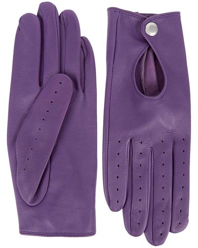 Dents Thruxton Leather Gloves - Purple