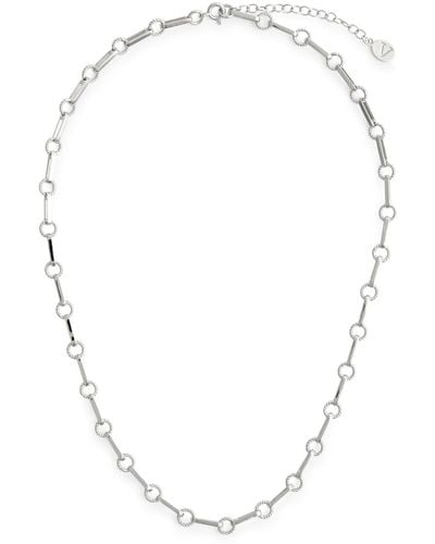 V By Laura Vann Sterling Chain Necklace - White