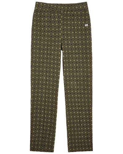 Wales Bonner Power Jacquard Stretch-Cotton Track Trousers - Green