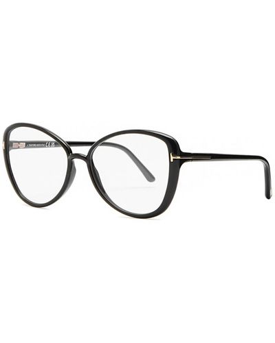Tom Ford Oversized Optical Glasses, Optical Glasses, , Signature T Insert - Black