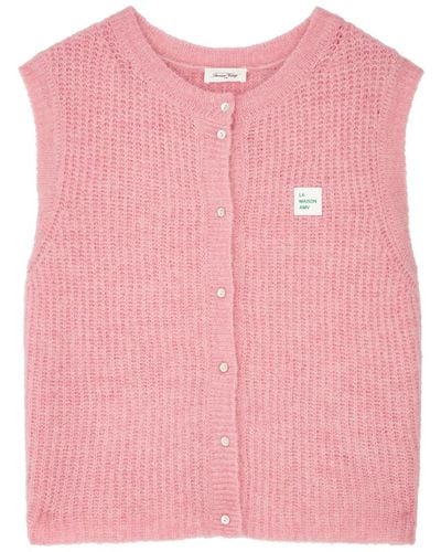 American Vintage G East Logo Knitted Vest - Pink