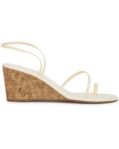 Ancient Greek Sandals Chora Leather Wedge Sandals - Natural